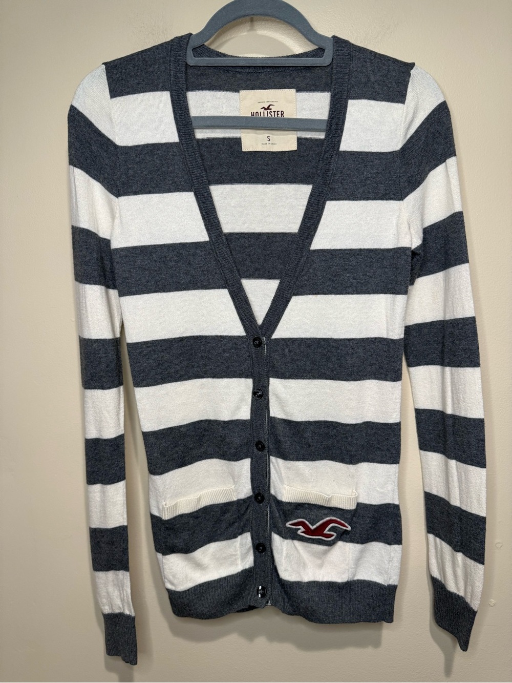 Vintage Y2K Hollister seagull striped cardigan Sweater Bella Swan